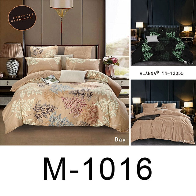 Alanna queen bedding set Luminous comforter euro pastel  sheets bed sheet king size double bedspread cover set