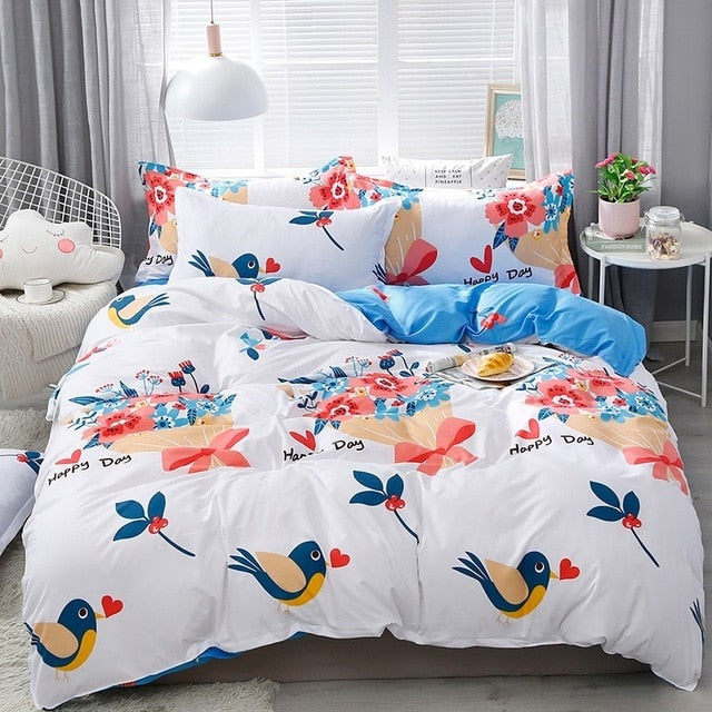 Solstice Home Textile Cartoon Polar bear Bedding Sets Children's Beddingset Bed Linen Duvet Cover Bed Sheet Pillowcase/bed Sets