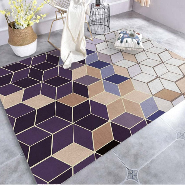 Creative Art Zebra Geometric Carpet For Living Room Bedroom Anti-slip Floor Mat Fashion Kitchen Carpet Area Rugs