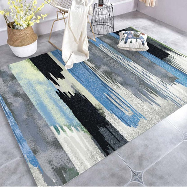Creative Art Zebra Geometric Carpet For Living Room Bedroom Anti-slip Floor Mat Fashion Kitchen Carpet Area Rugs