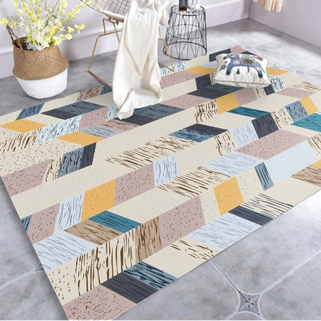 Creative Art Zebra Geometric Carpet For Living Room Bedroom Anti-slip Floor Mat Fashion Kitchen Carpet Area Rugs