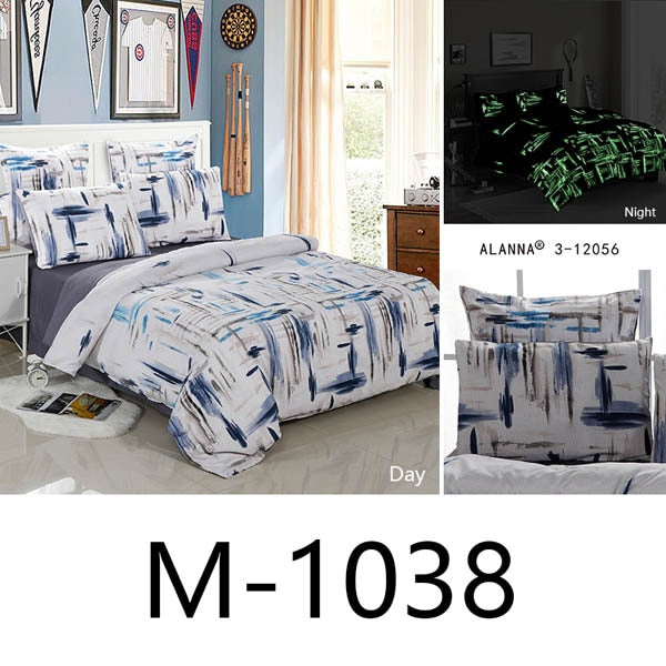 Alanna queen bedding set Luminous comforter euro pastel  sheets bed sheet king size double bedspread cover set