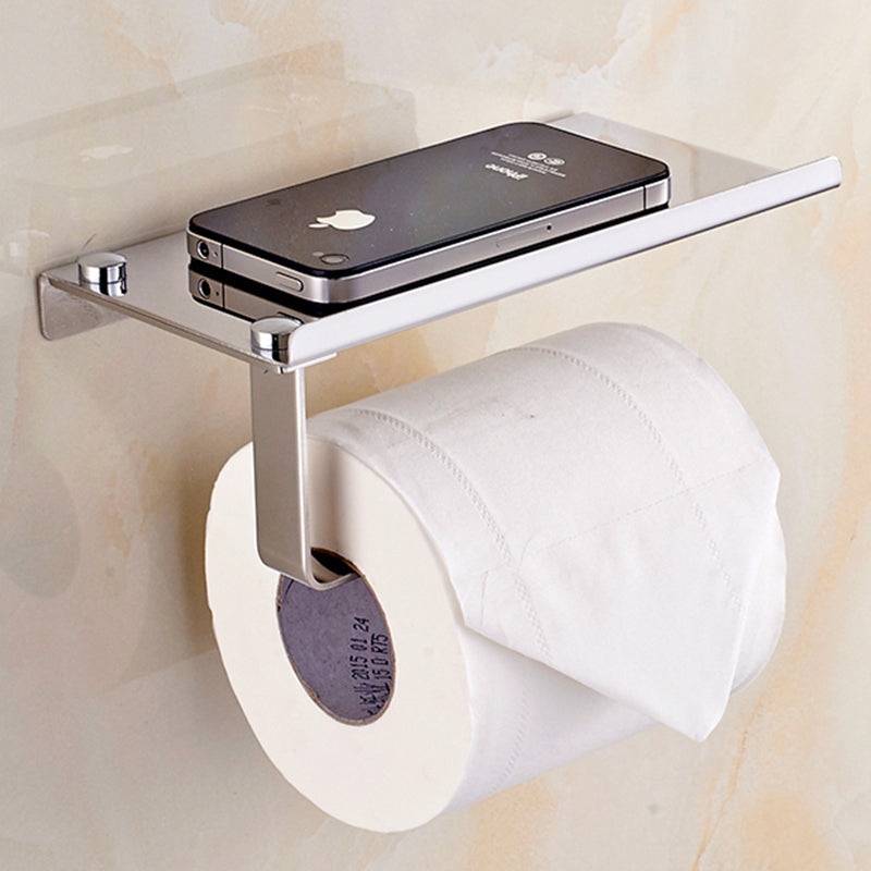 1PC Stainless Steel Bathroom Paper Phone Holder Shelf  Mobile Phones Towel Rack Toilet Paper Holder for Bathroom Accessories