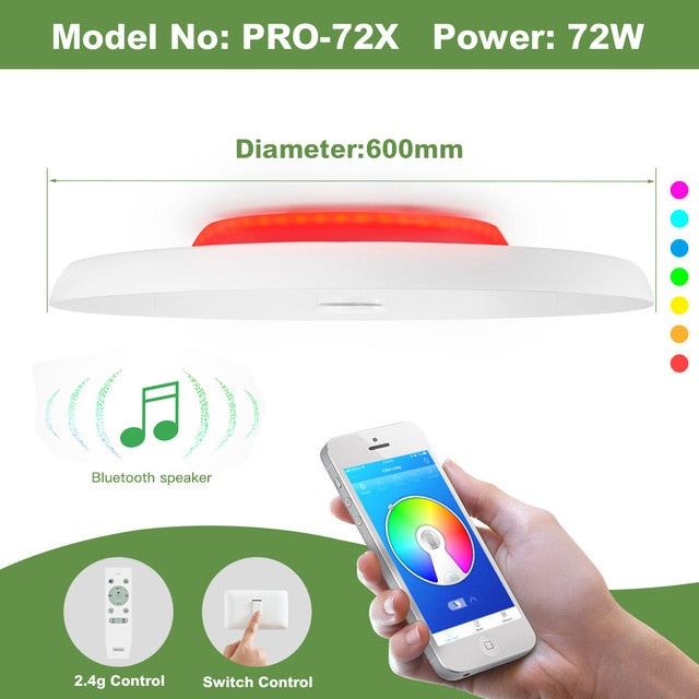 Modern LED ceiling Lights home chandelier lighing 25W 36W 52W APP Bluetooth Music light bedroom lamps Smart ceiling lamp