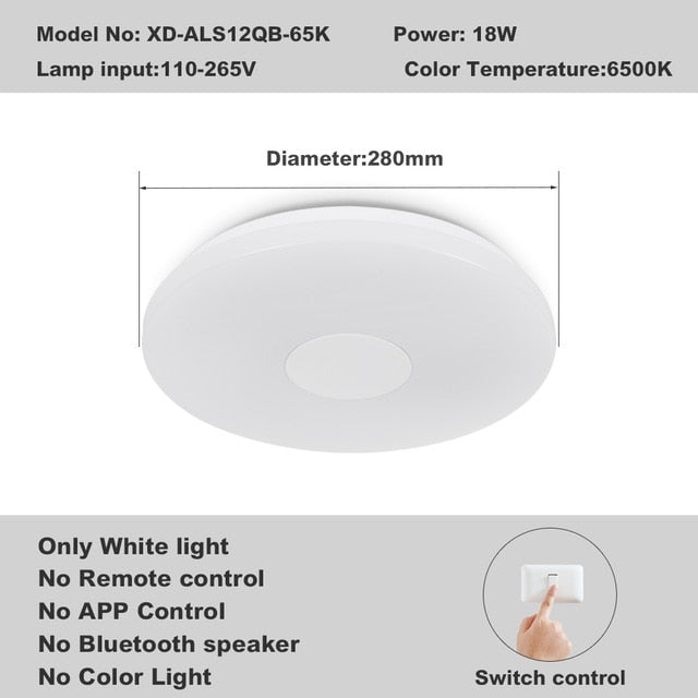 Modern LED ceiling Lights home chandelier lighing 25W 36W 52W APP Bluetooth Music light bedroom lamps Smart ceiling lamp