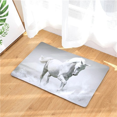 New Welcome Mats 9S tyles Horse Print Doormats Bathroom Kitchen Carpet Home Floor Mats Living Room Anti-Slip Rug 40X60 50X80cm