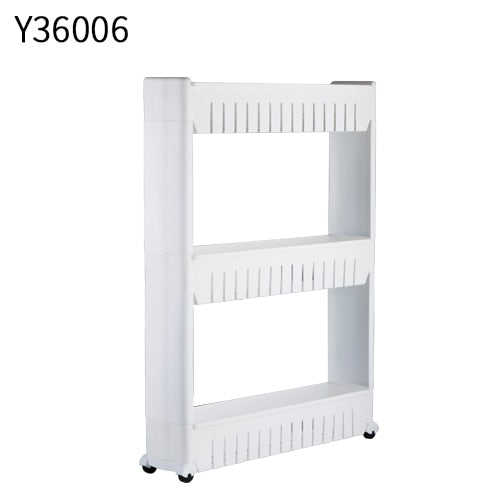 Frap Multipurpose Shelf with Removable Wheels Crack Rack Bathroom Storage Storage Rack Shelf Multi-layer Refrigerator Side Shelf