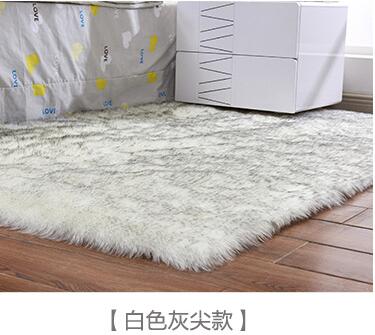 15 Colors Fashion Long Faux Fur Artificial Skin Rectangle/Square Fluffy Chair Seat Sofa Cover Carpet Mat Area Rug Living Bedroom