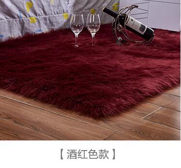 15 Colors Fashion Long Faux Fur Artificial Skin Rectangle/Square Fluffy Chair Seat Sofa Cover Carpet Mat Area Rug Living Bedroom