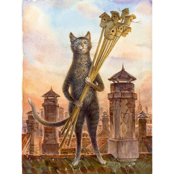 RUOPOTY Frame animals cats DIY painting by numbers kits modern wall art picture canvas paint unique gift for home decor 40x50cm