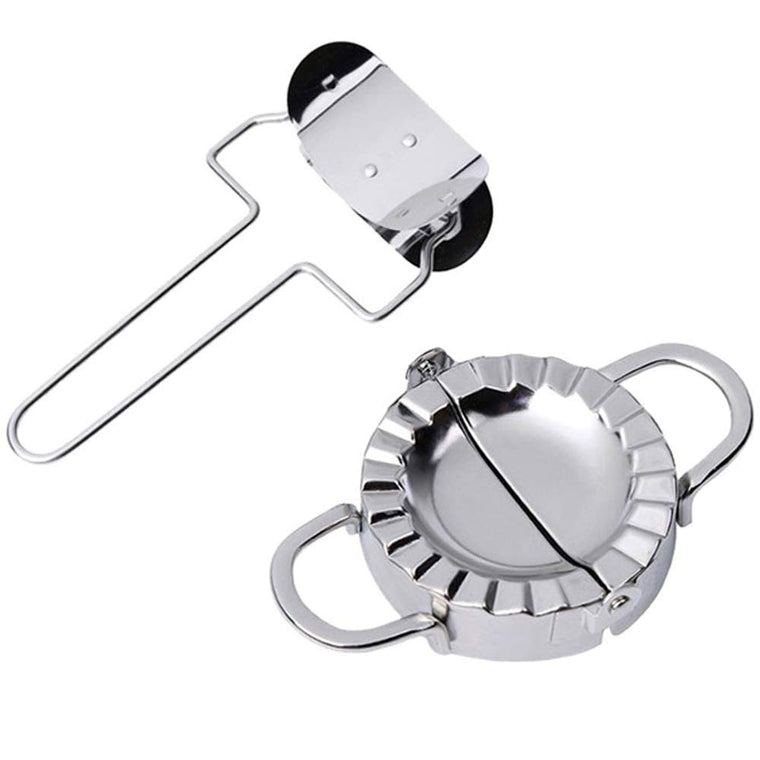 Eco-Friendly Stainless Steel Dumpling Maker and Dough Press for Home Kitchen, Dough Circle Roller Machine,Dumpling/Pie/Ravioli