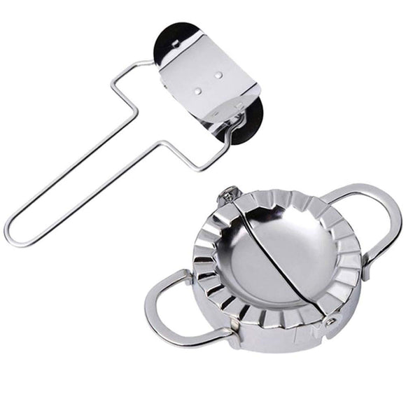 Eco-Friendly Stainless Steel Dumpling Maker and Dough Press for Home Kitchen, Dough Circle Roller Machine,Dumpling/Pie/Ravioli