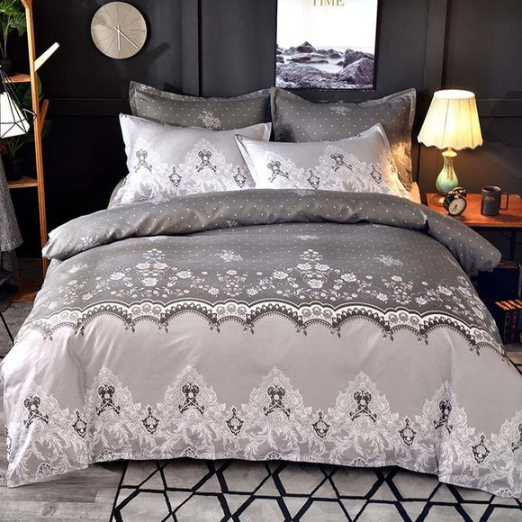 WAZIR Luxury Lace Solid Color Bedding Set 3pcs Duvet Cover set Pillowcases Bed Sheet Bedclothes comforter bedding sets bed linen