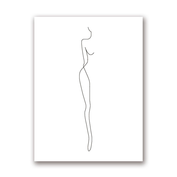 Abstract One-Line Feminine Figure Wall Art Canvas Posters Prints Minimalist Woman Fine Naked Painting Pictures Home Room Decor