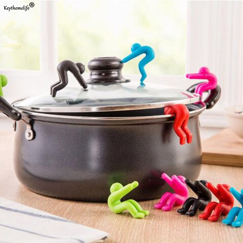2pcs Silicone Cover Anti-overflow Kitchen Lid of The Anti-overflow Device phone Racks Kitchen Storage Holders 0