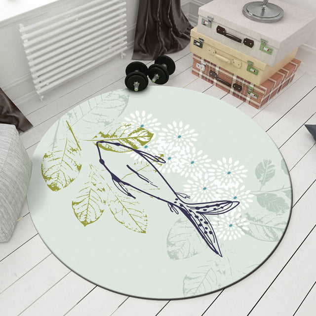 Mandala Retro Ethnic Fashion Kitchen Bathroom Anti Slip round Rugs Home Entrance round floor carpet Door Mat tapis Decoration