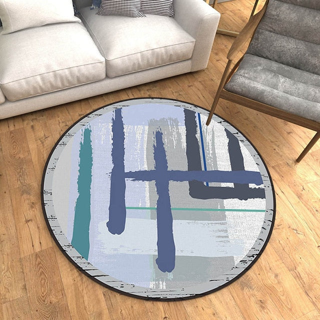 Mandala Retro Ethnic Fashion Kitchen Bathroom Anti Slip round Rugs Home Entrance round floor carpet Door Mat tapis Decoration