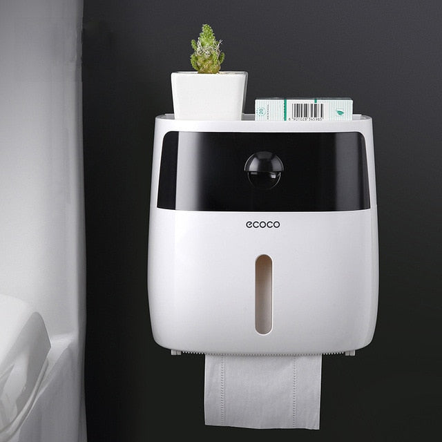 Multipurpose Toilet Paper Holder Stand For Bathroom Accessories Waterproof Storage Box Place Phone Things Toilet Paper Dispenser