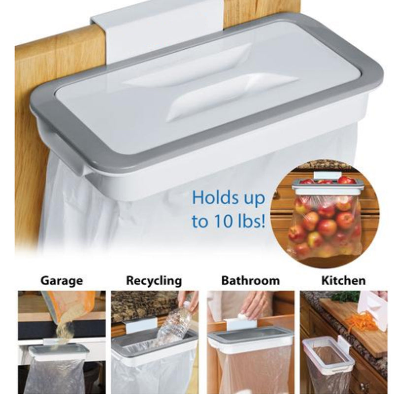 Kitchen Trash Bag Storage Rack Cupboard Kitchen Bathroom Hanging Holders Trash Toy Food Container Kitchen Accessories Supplies40