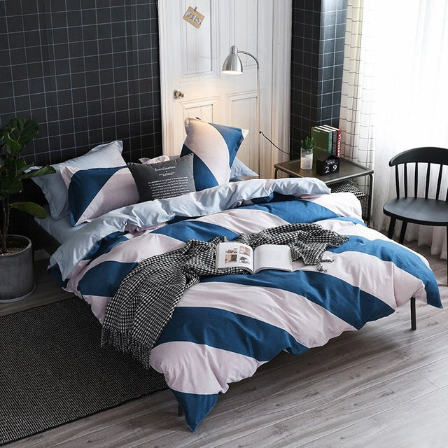 Solstice Cotton Pastoral Flower Cartoon Style Fashion Bedding Bed Linen Bed Sheet Duvet Cover Pillowcase 4pcs Bedding Sets/Queen