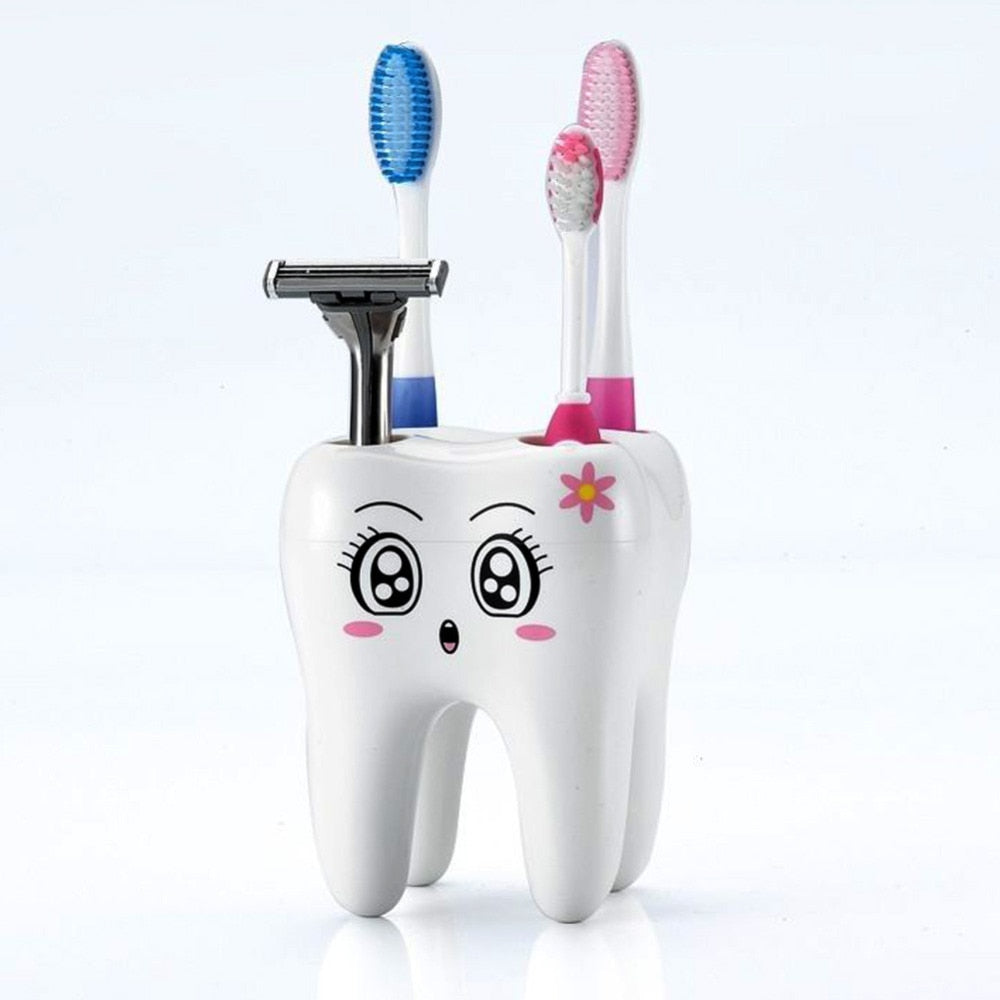 Cartoon Toothbrush Holder 4 Hole Style Stand Tray Brush Container Bathroom Product