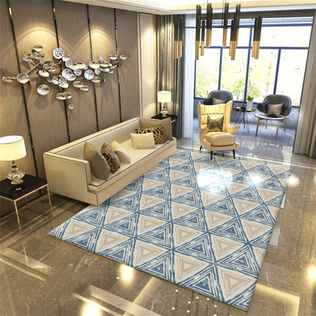 Fashion modern metal golden carpet black geometric bedroom door rug livingroom carpet parlor tapete fashion decorative mat