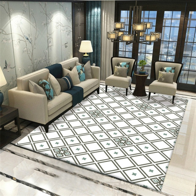 Fashion modern metal golden carpet black geometric bedroom door rug livingroom carpet parlor tapete fashion decorative mat