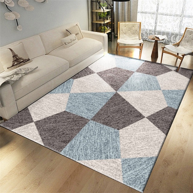 Fashion modern metal golden carpet black geometric bedroom door rug livingroom carpet parlor tapete fashion decorative mat