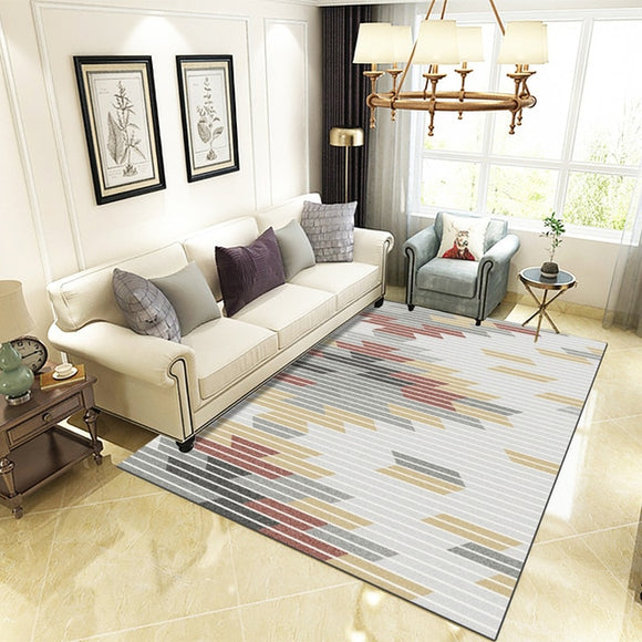 Fashion modern metal golden carpet black geometric bedroom door rug livingroom carpet parlor tapete fashion decorative mat
