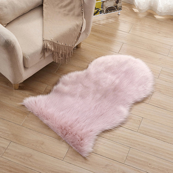 Fashion Fur Fake Mats Fluffy Sheep Skin Rug Soft Carpet Small Rugs Living Bedroom Window Bedside Home Decoration