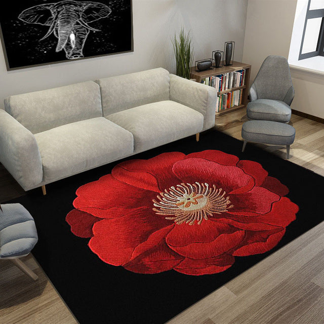 European Style High Quality Art Flower Art Carpet For Living Room Bedroom Anti-Slip Floor Mat Fashion Kitchen Carpet Area Rugs