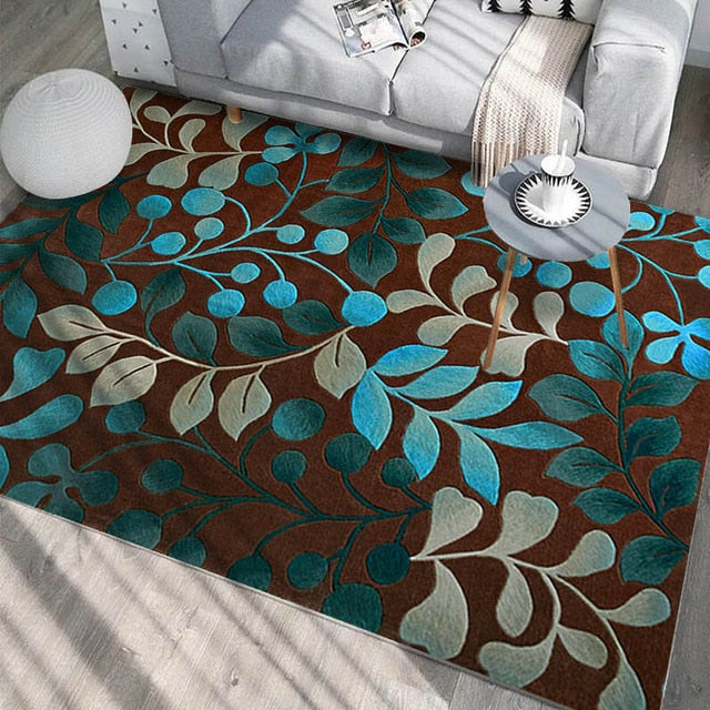 European Style High Quality Art Flower Art Carpet For Living Room Bedroom Anti-Slip Floor Mat Fashion Kitchen Carpet Area Rugs