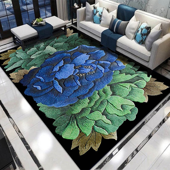 European Style High Quality Art Flower Art Carpet For Living Room Bedroom Anti-Slip Floor Mat Fashion Kitchen Carpet Area Rugs