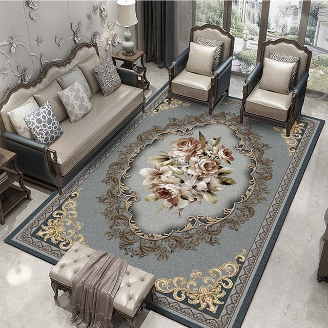European Style High Quality Art Flower Art Carpet For Living Room Bedroom Anti-Slip Floor Mat Fashion Kitchen Carpet Area Rugs