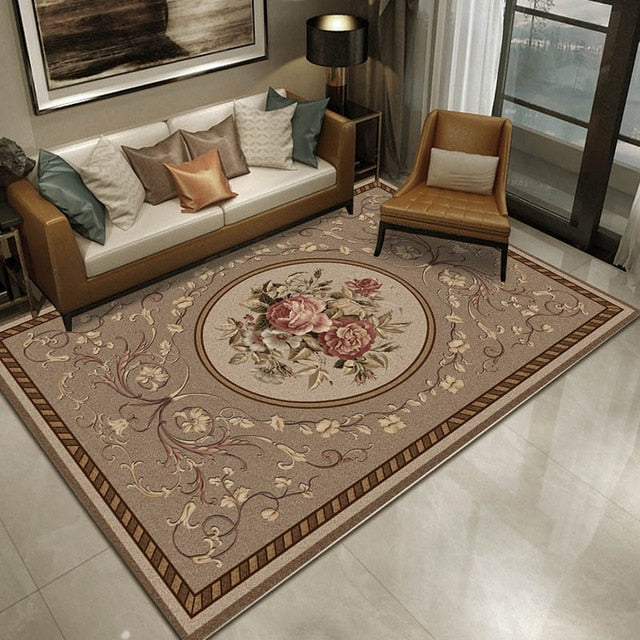 European Style High Quality Art Flower Art Carpet For Living Room Bedroom Anti-Slip Floor Mat Fashion Kitchen Carpet Area Rugs