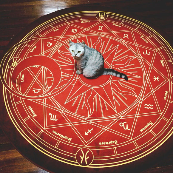 Magic Array Round Carpet Living Room Print Mats Children Cartoon Star Rug Mat Fashion Circular Carpet Home Decorate Use