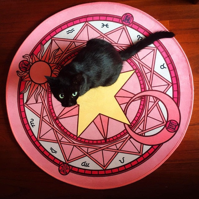 Magic Array Round Carpet Living Room Print Mats Children Cartoon Star Rug Mat Fashion Circular Carpet Home Decorate Use