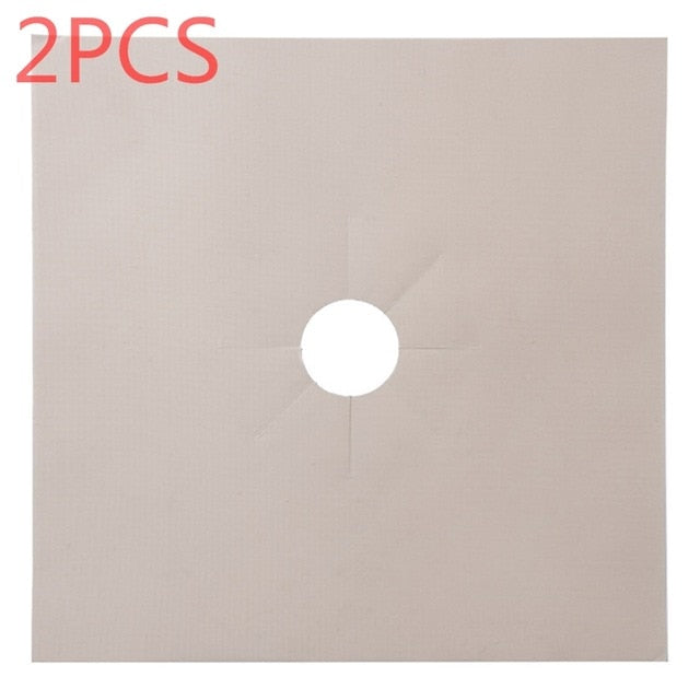 YTE 2pcs Gas Stove Protectors Reusable Gas Stove Burner Cover Liner Mat Fire Injuries Protection Trivets Kitchen Specialty Tools