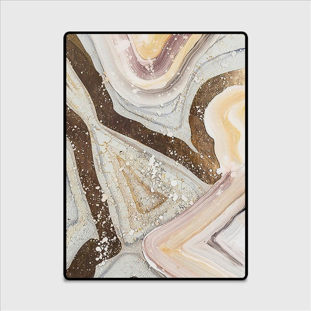 AOVOLL Fashion Nordic Style Gold Abstract Lines Stone Pattern Carpet Rugs And Carpets For Home Living Room Carpet Kids Room