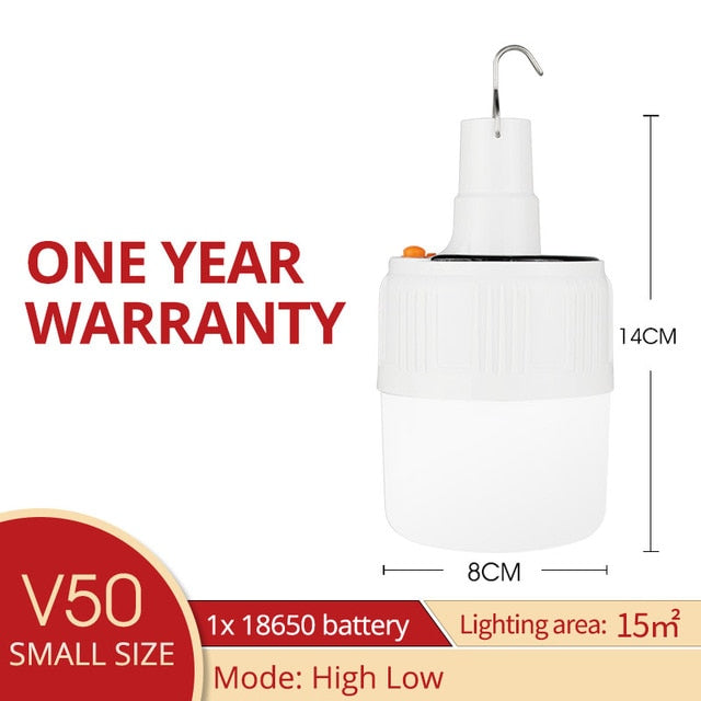 SHENYU Rechargeable LED Bulb Lamp Solar Charge Portable Emergency Night Market Light Outdoor Camping Home